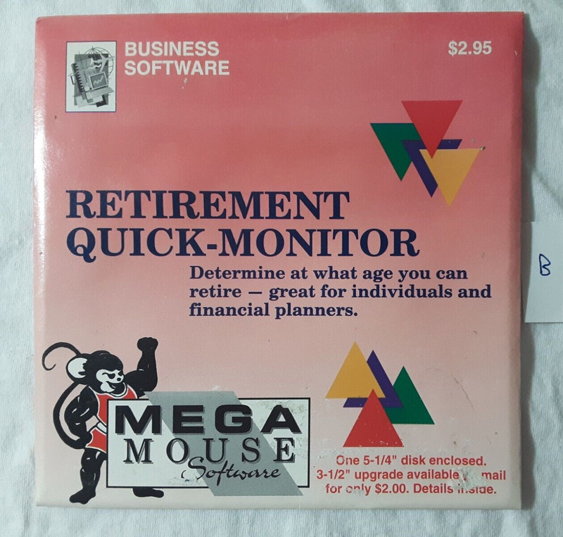 Retirement Quick-Monitor retro 5.25" floppy disk FREE SHIPPING 1994 SEE NOTE gallery