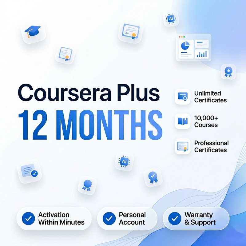 Coursera Plus | 1 Year - Subscription | Worldwide | Unlimited Courses