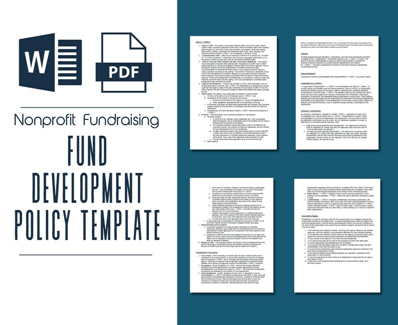 Fund Development Policy Template