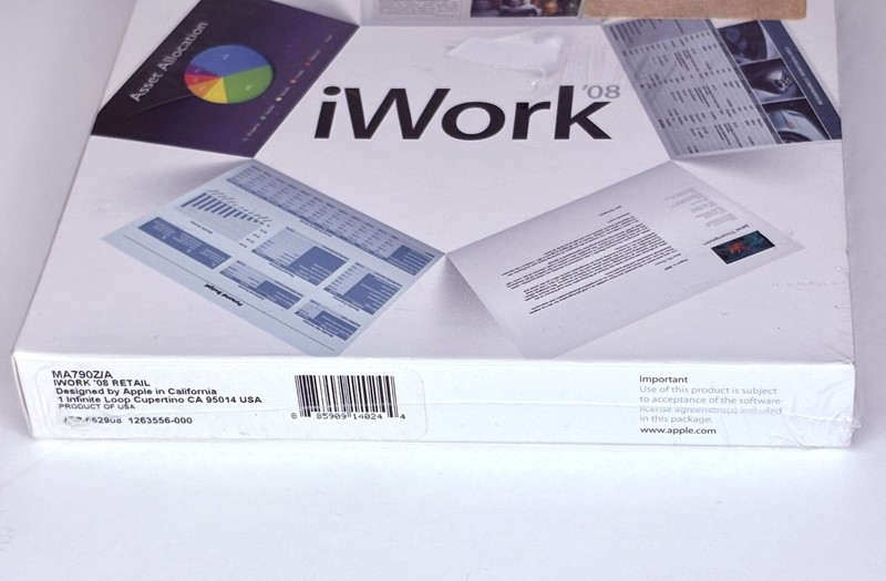 Apple iWork '08 (SEALED) Office Software Suite CD MA790Z/A Keynote Pages Mac gallery