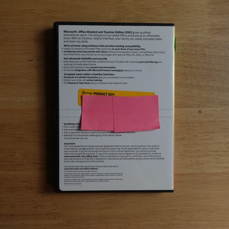 Microsoft Office Student and Teacher Edition 2003 Word Excel Key gallery