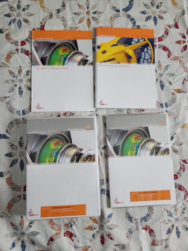 SolidWorks 2007 Kit 1 & Kit 2 CD & DVD Instalation Media 3D CAD Software No Key