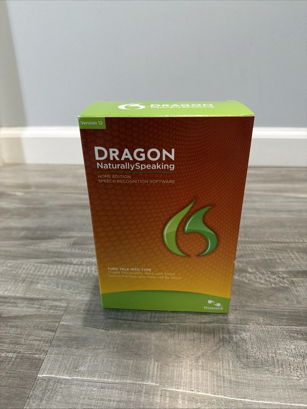 Dragon Naturally Speaking NewHome Edition Speech Recognition V 12 No Adapter