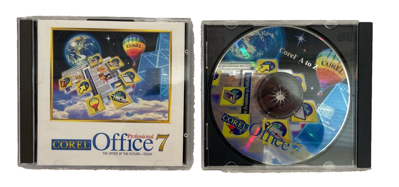 Corel Office Professional 7 Box Book And 3 CD Vintage Computing Windows 95 gallery