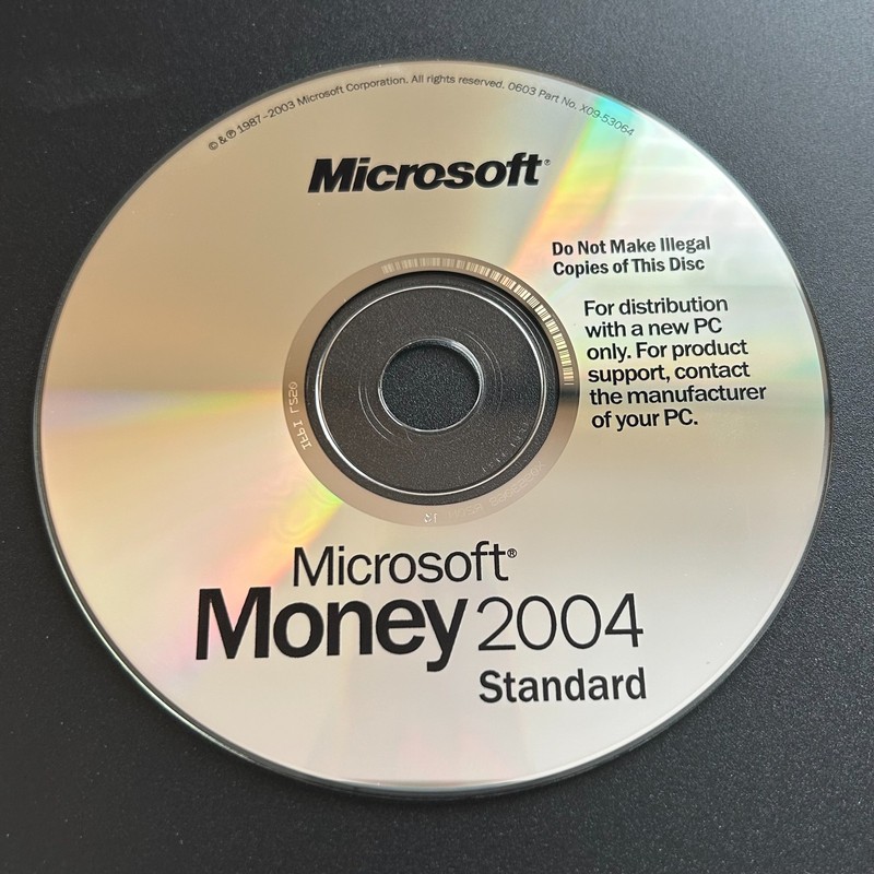 Microsoft Money 2004 Standard PC DISC ONLY