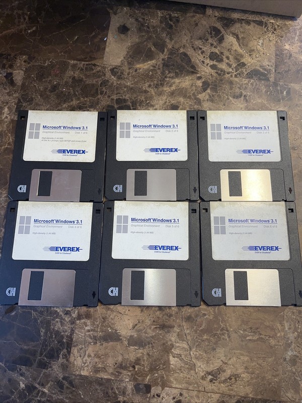 Microsoft Widows 3.0 Graphical Environment 3.5″ Disks untested