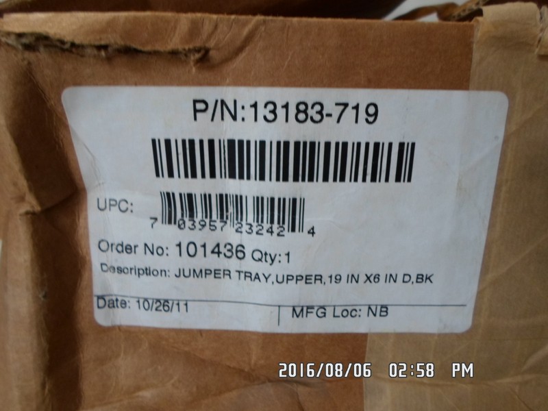 CPI CHASTWORTH 13183-719 JUMPER TRAY UPPER 19"X6" D BLACK NEW OPEN BOX gallery