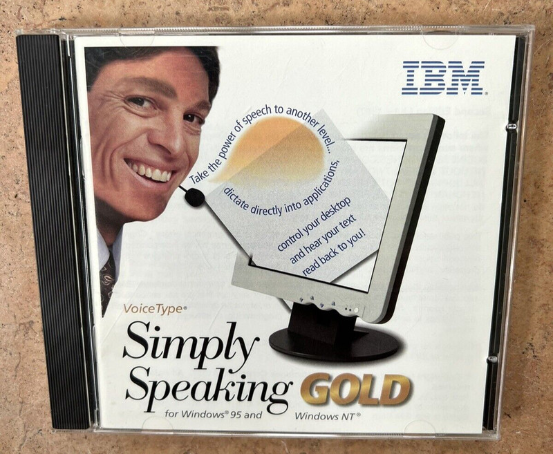 IBM Voice Type Simply Speaking GOLD Vintage Software For Windows 95