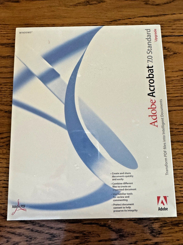 Adobe Acrobat 7.0 Standard Upgrade Windows XP 22001980- NEW & FACTORY SEALED-