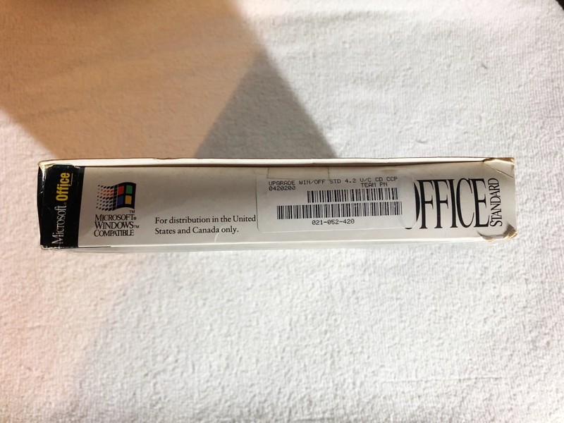 Microsoft Office Standard CD-ROM Upgrade Edition v. 4.2 1994 vintage big box gallery