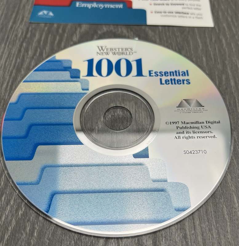 Webster's New World 1001 Essential Letters for Windows 95 MISSING CASE gallery