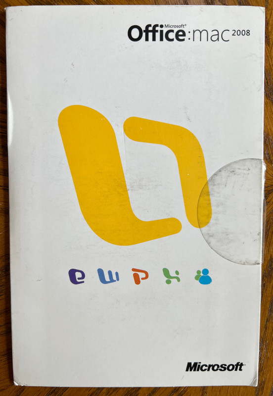 Microsoft Office Mac 2008 DVD Product Key included