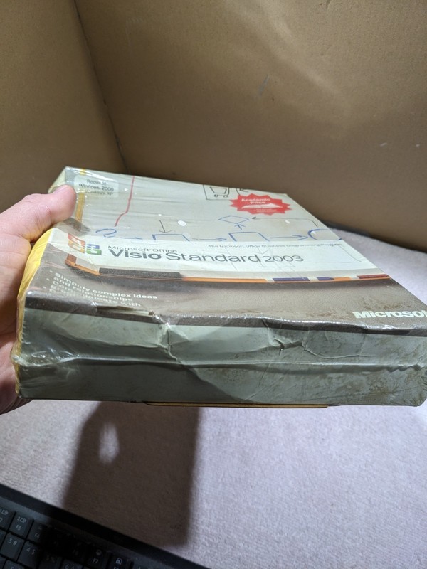 NEW - Microsoft Office Visio Standard 2003 Retail Box - Bent Box gallery