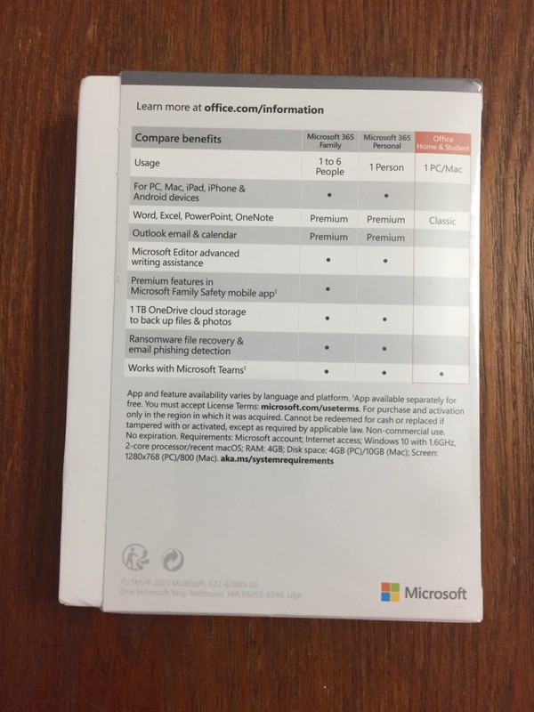 Microsoft Office 2021 Home and Student Edition Mac Windows 79G-05396 New Sealed gallery