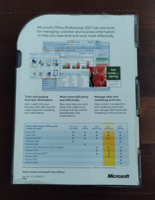 Microsoft Office Professional 2007 - Upgrade - w/Product Key, 2-Discs Genuine gallery
