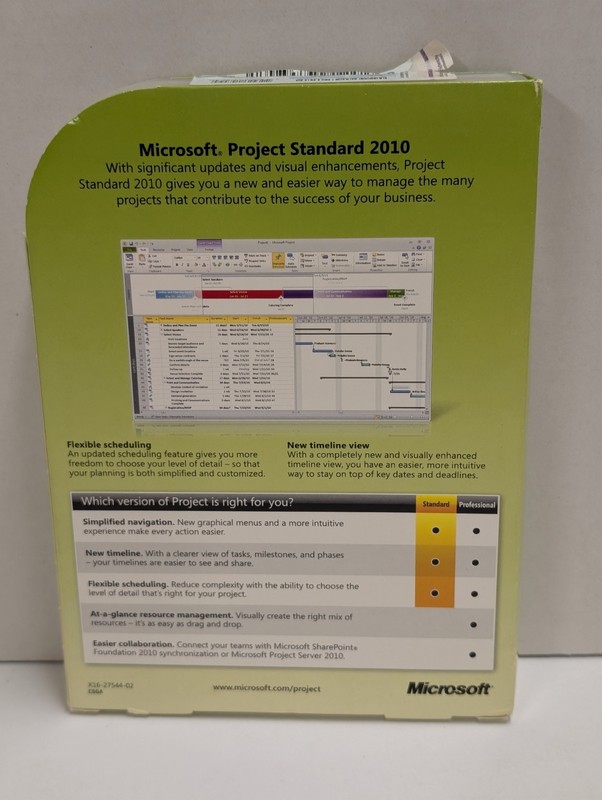 Microsoft Project Standard 2010 Used Product Key Code Disc DVD Original Package gallery