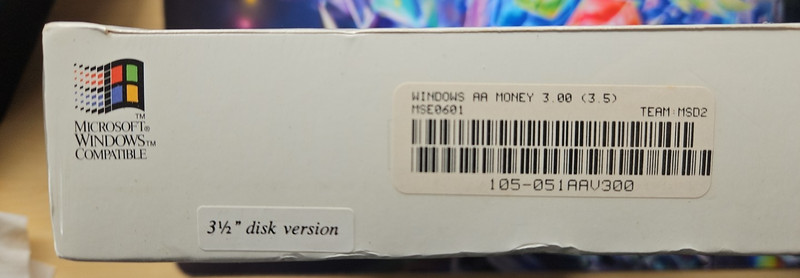 1993 Microsoft Money Version 3.0 3.5" Disk Version Big Box - Brand New & Sealed gallery