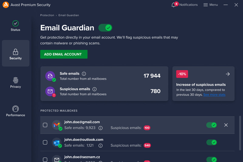Avast Premium Security 1 Device 1 Year (Windows Only) - 5 Minute EMAIL Delivery gallery