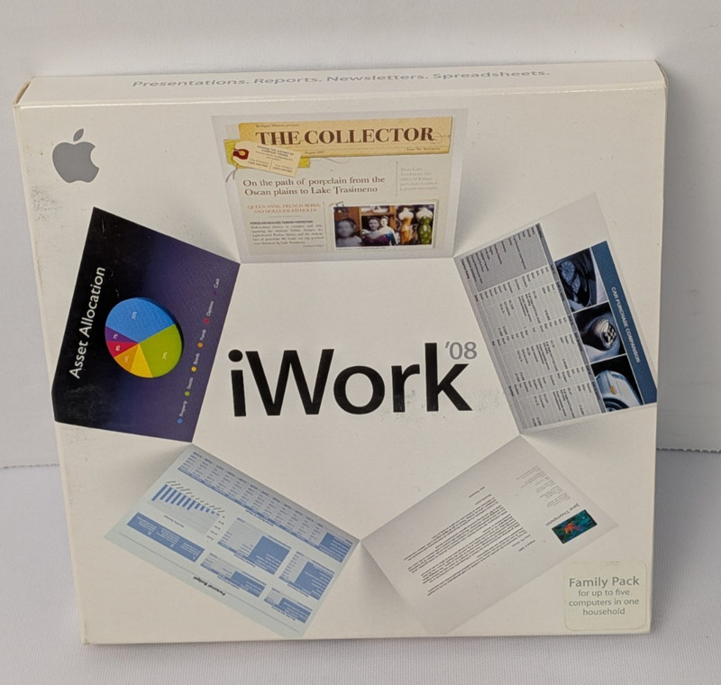 Apple iWork 08 Family Pack For Mac Vers. 8.0.1 with Product Key FAST SHIPPING