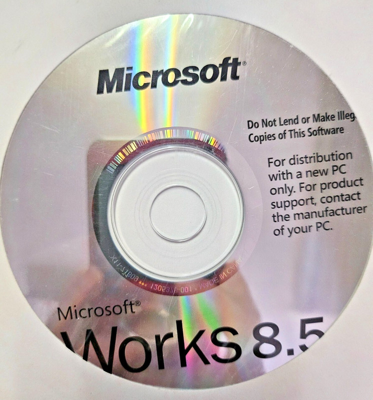 Microsoft Works 8.5 – Office Program Suite BRAND NEW / SEALED Gateway