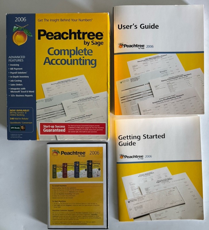 Peachtree Sage Accounting Software Lot 2004 2006 2007 CDs Manuals Boxes gallery