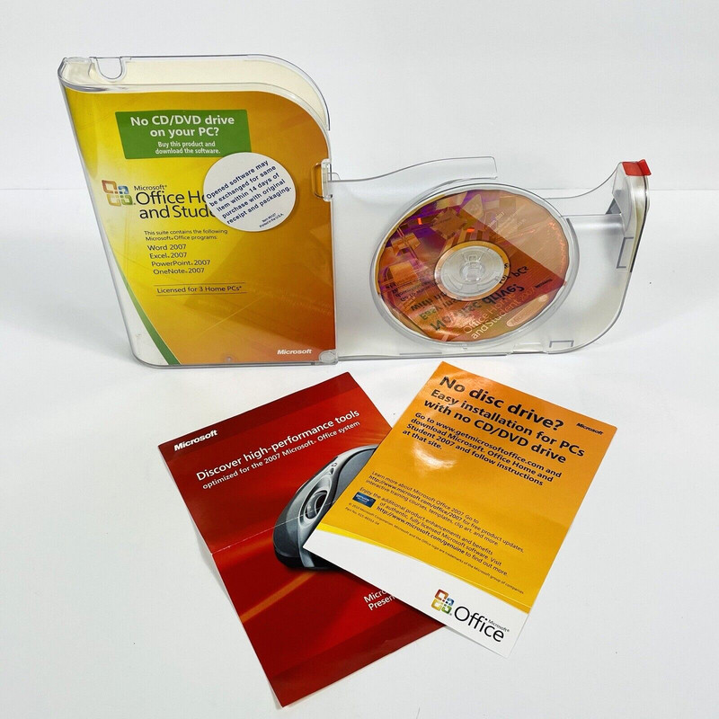Microsoft Office Home & Student 2007 w/product key Word Excel PowerPoint OneNote