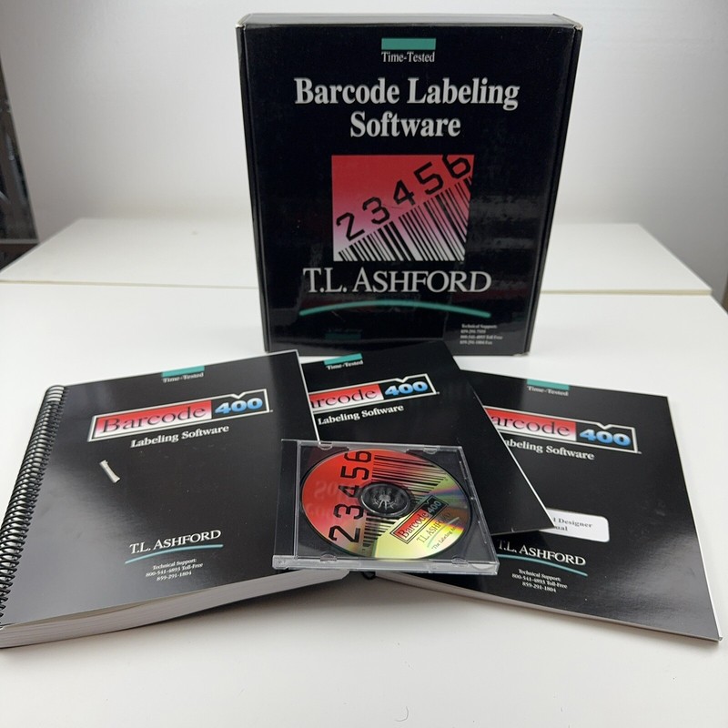 T. L. Ashford Barcode Labeling Software (No Key) and Manuals v. 2.8 Please Read