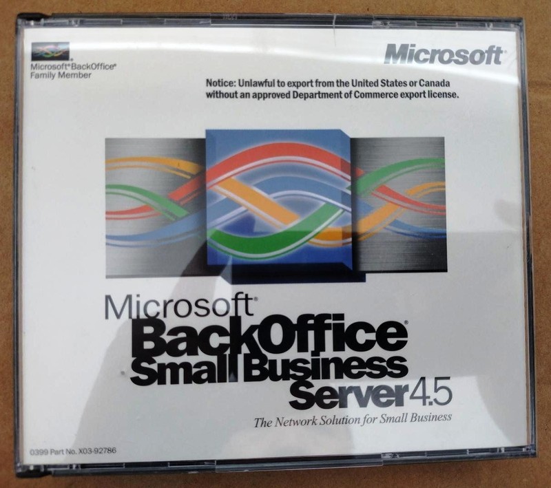 Microsoft BackOffice Small Business Server Version 4.5 w/ CD Key License