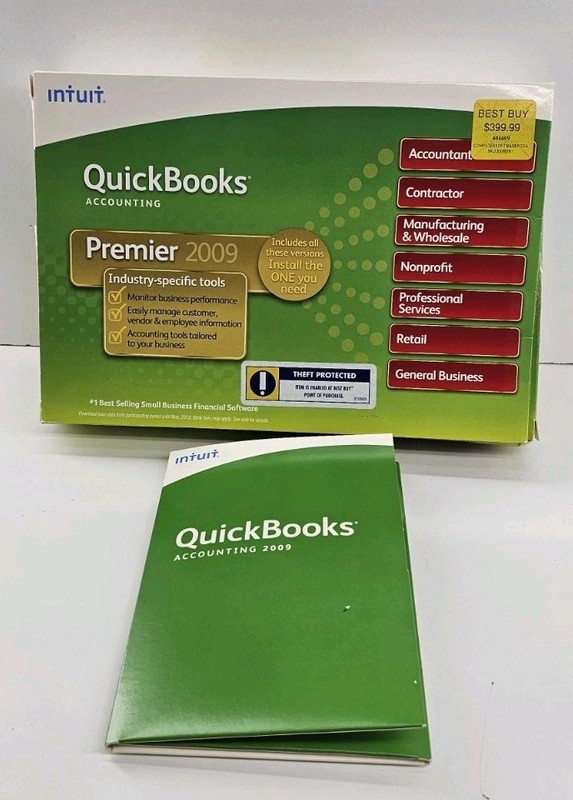 Quickbooks Premier 2009 Accounting Windows Retail