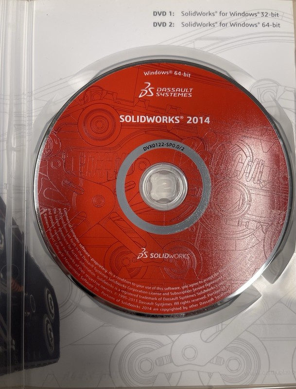 SolidWorks 2014 DVD 2 Discs 64-bit Microsoft NO Serial# Included gallery