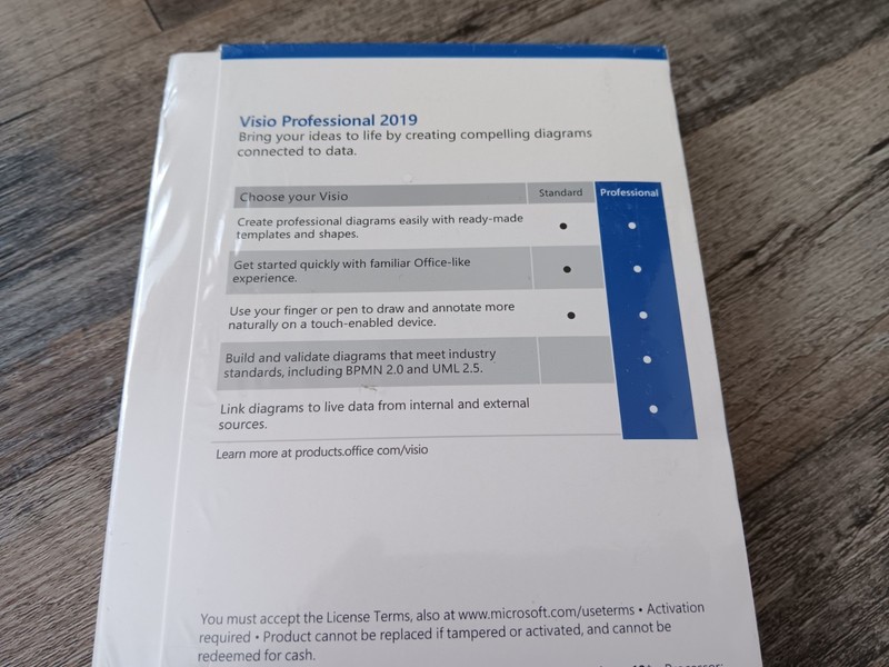 NEW Microsoft Visio Professional 2019 1 PC User License Retail Box Sealed Key gallery