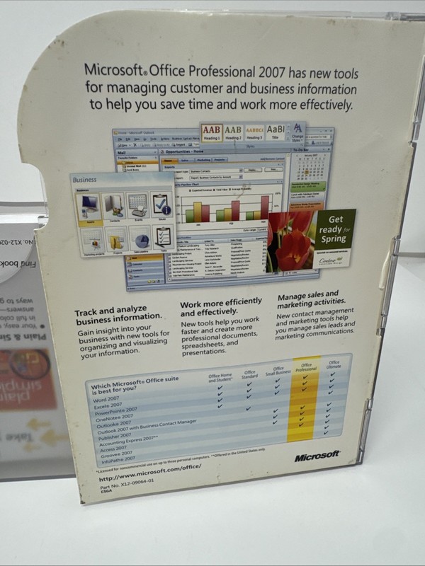 Microsoft Office Professional 2007 Upgrade Complete Windows Software w/Key gallery