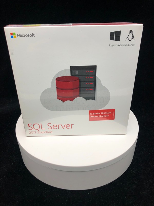 New Microsoft SQL Server 2017 Standard Retail Box (228-11033)