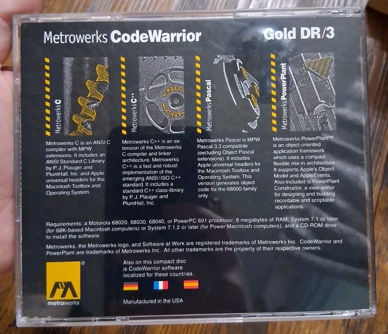 MetroWerks CodeWarrior Gold DR 3 CD for Power Macintosh gallery