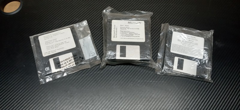 NEW Microsoft 3.5 Floppy Disks Powerpoint 3.0 / 2x Excel 5.0 New 1987-93