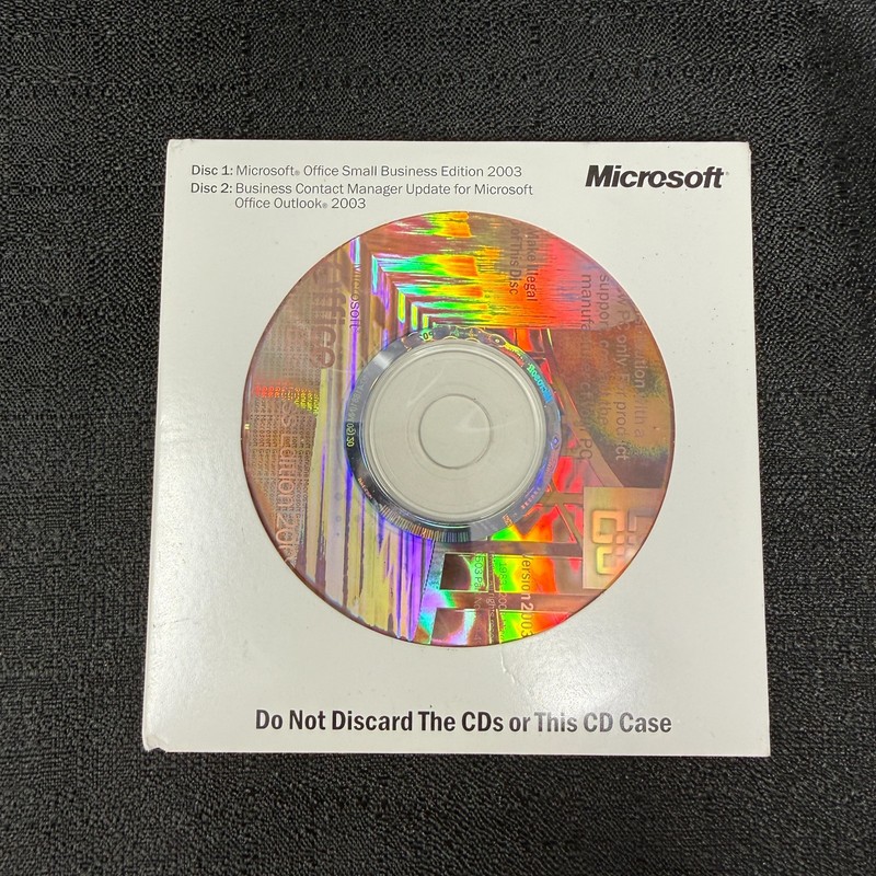 Microsoft Office Small Business Edition 2003 w/ BCM 2-CDs Product Key Included
