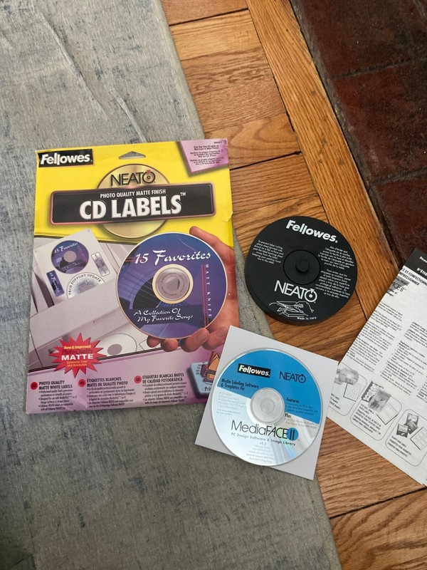 CD Matte Labels, Fellowes Neato CD Label Applicator