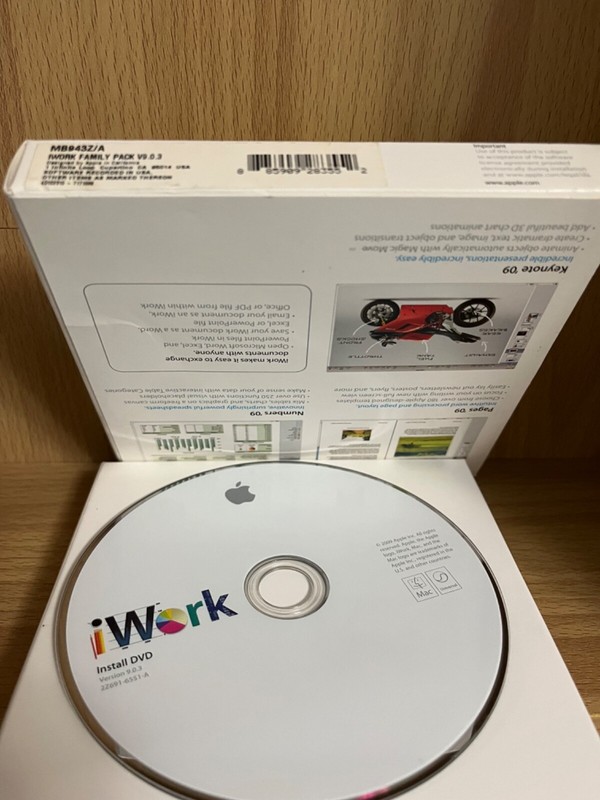 Apple iWork 09 Mac DVD-ROM Family Pack - (MB943Z/A) New/Sealed gallery