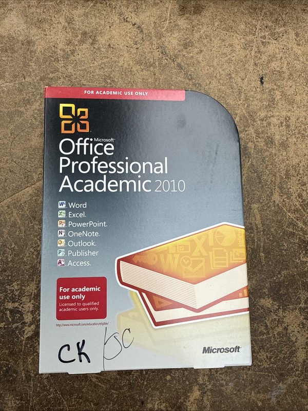 Microsoft Office Professional Academic 2010 For Academic Use Only