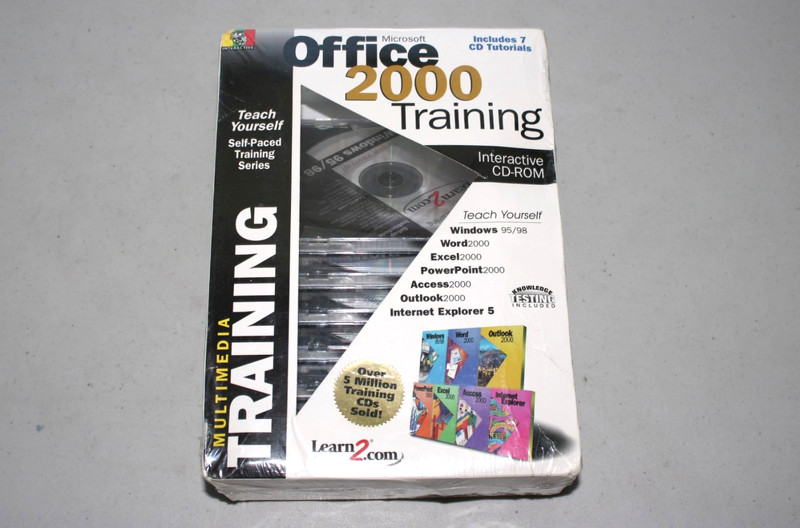 New Sealed Microsoft Office 2000 Training 7 CD Set Multimedia Training Tutorial