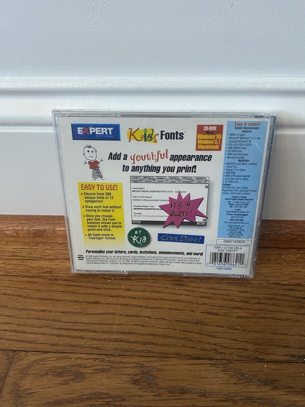 Vintage Expert Software Kids Fonts Windows 95 & 3.1 New Sealed 1996 gallery