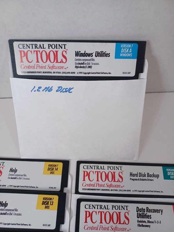 Central Point PC Tools Version 7 for DOS (15) 5.25" Disks Vintage gallery