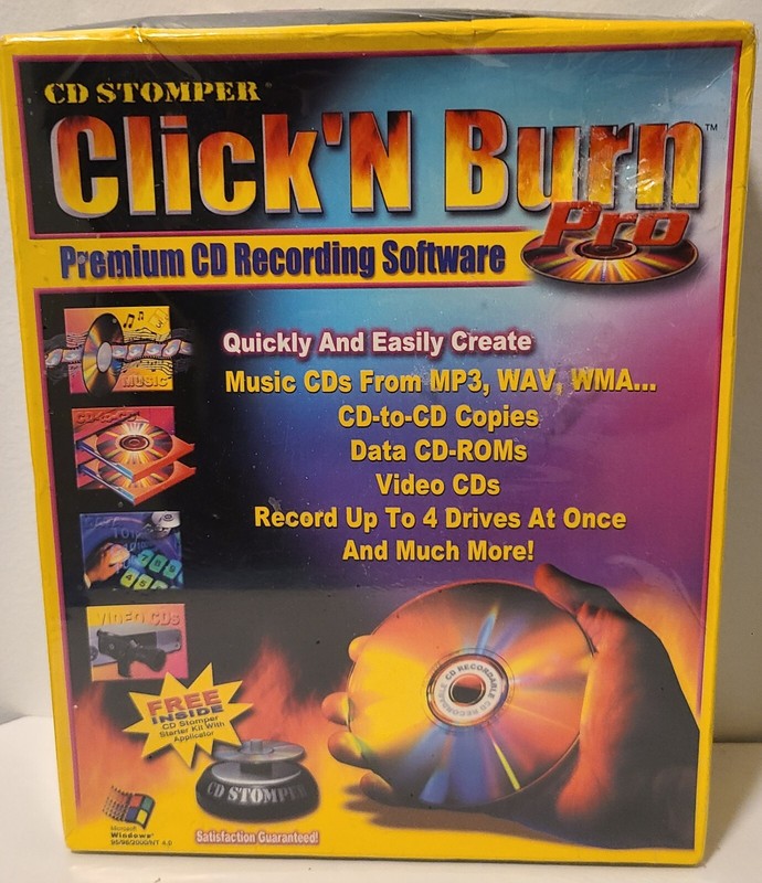 CD STOMPER CLICK ‘N BURN PRO Premium CD Recording Software new