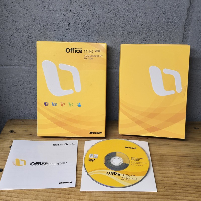 Microsoft Office 2008 Home and Student Edition for Mac Very Clean Disc