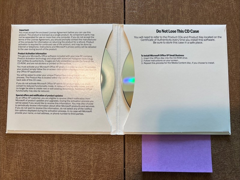 Microsoft Office XP Small Business 2002 Version With Product Key 2 Disc Set gallery