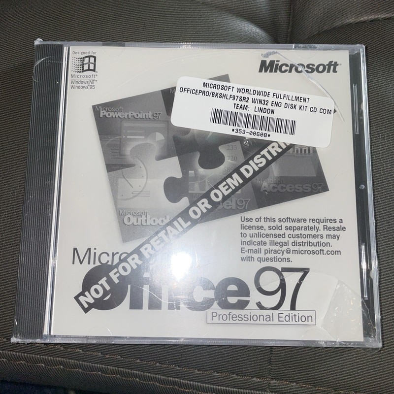 Microsoft Office 97 Standard Edition (sealed jewel case)