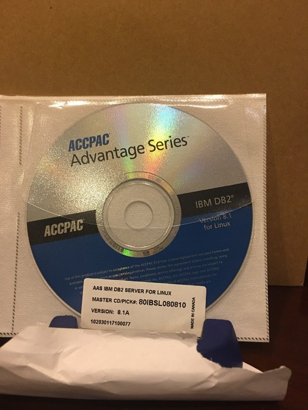 RARE Brand New ACCPAC Advantage Series for IBM DB2 Master CDs. Windows And Linux gallery