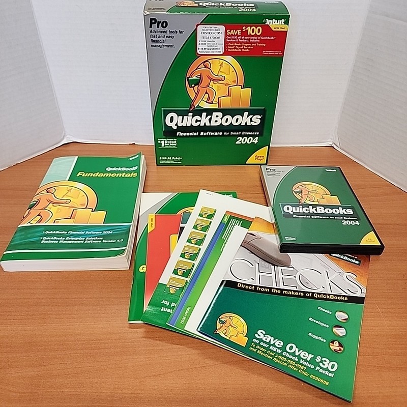 Intuit QuickBooks Pro 2004 with License for Windows 98/ME/2000/XP Used