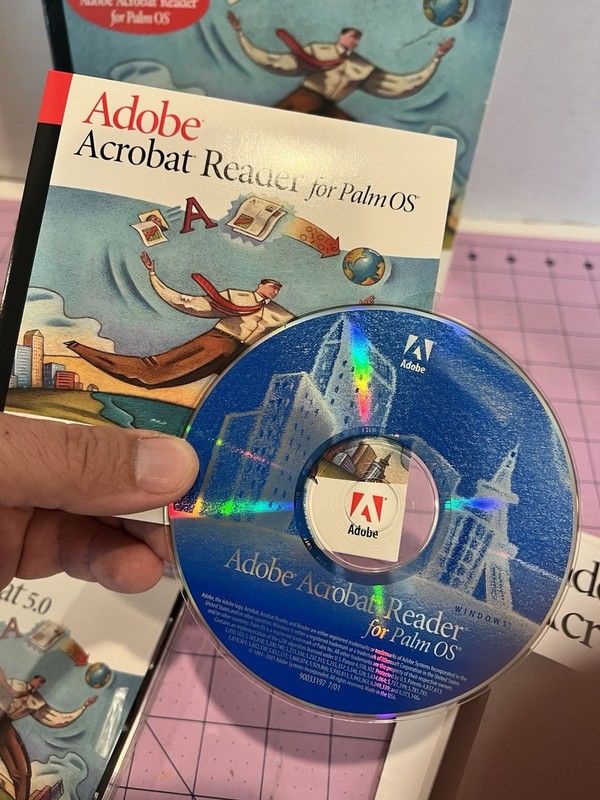 Adobe Acrobat 5.0 + Reader for PalmOS BIG BOX Windows XP 2000 RARE Complete gallery