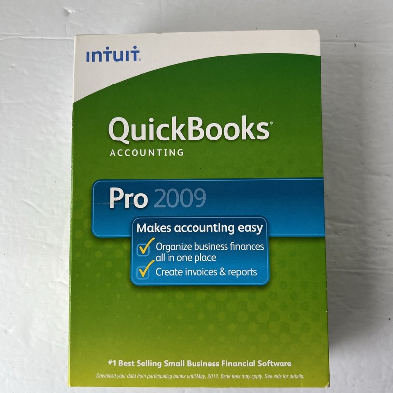 Intuit Quickbooks Accounting Desktop Pro 2009 for PC Window XP ~ NEW / SEALED!